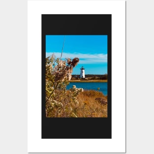 Edgartown Lighthouse in autumn Posters and Art